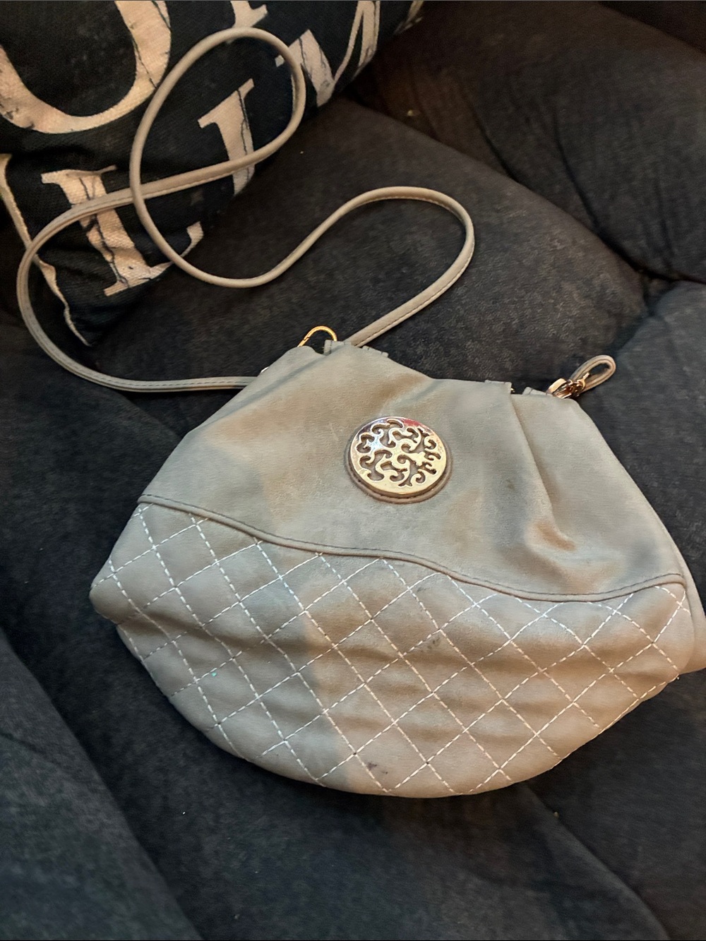 small gray bag, Crossbody bag